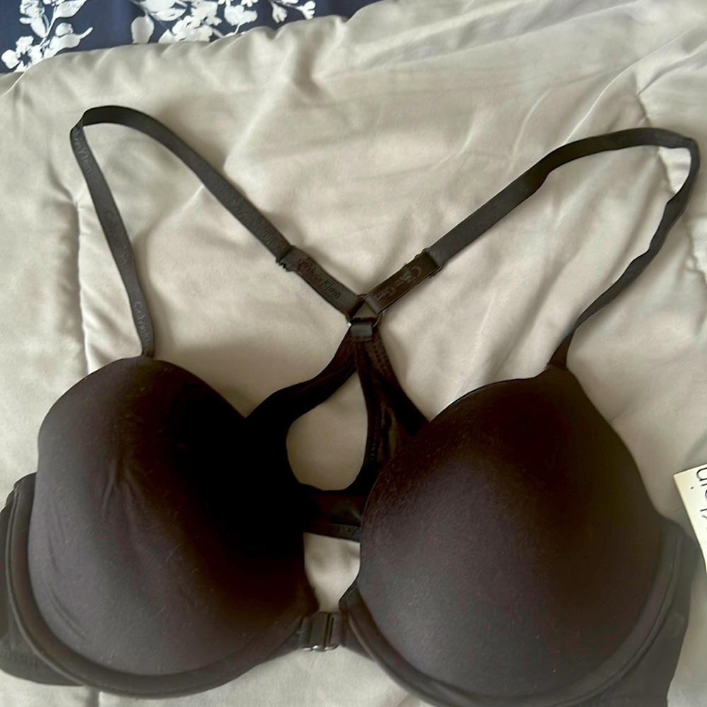Calvin Klein Demi T-Back Black Bra
